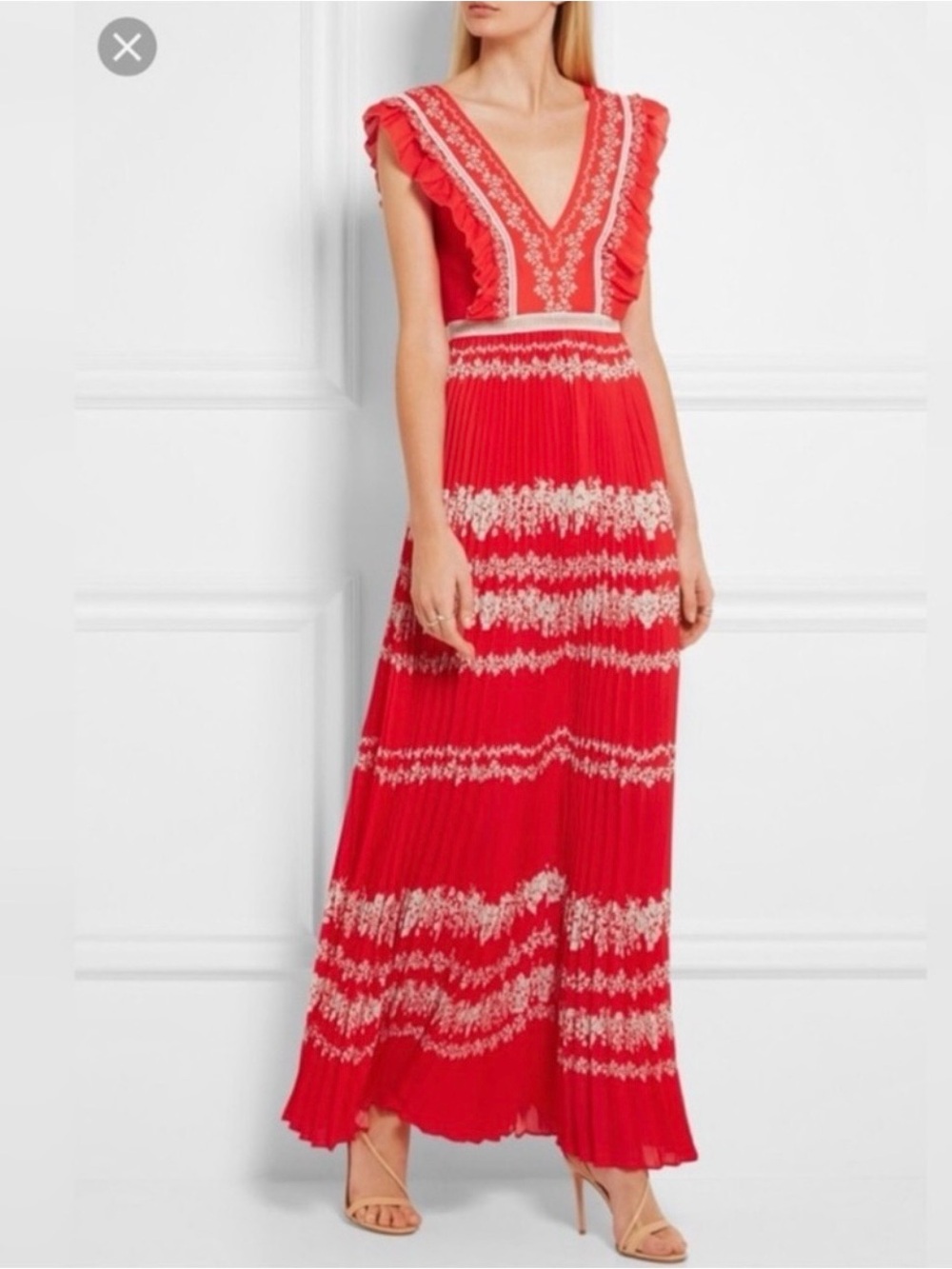 Self Portrait red maxi dress